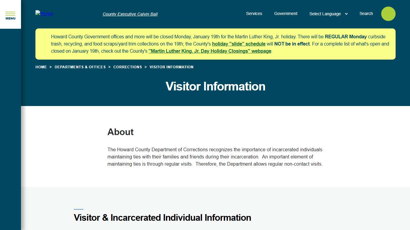 Visitor Information | Howard County